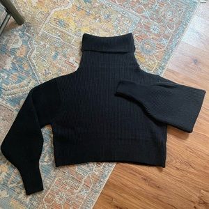 Nasty Gal - cropped balloon sleeve turtle neck - XL